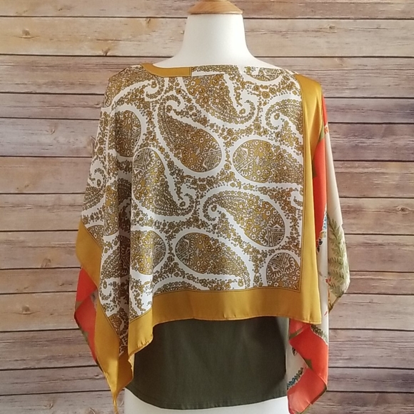 Anthropologie Butterfly Scarf Top - Picture 4 of 8